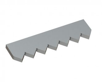 Controcoltello centrale sinistro 454x116x25 PremiumCut, versione 60, versione B2 per Vecoplan 