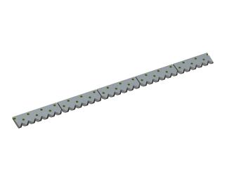 Controcoltello in 5 pezzi 2481x156,9x30 Eco Line, passo denti 82, 31 fori svasati, versione X per Vecoplan Vecoplan VAZ