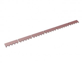 Controcoltello in 6 parti 2485x124x25, versione 80, Hardox 500 o materiale simile per Vecoplan Vecoplan VAZ