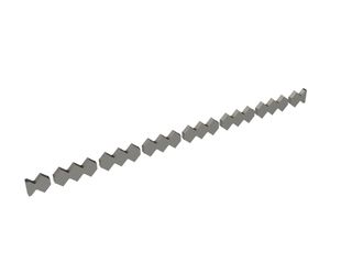 Controcoltello in 8 parti 2952x200x50, Premium Line, versione 110, Creusabro per Untha Untha XR