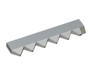 Controcoltello sinistro 388x78x25 Premium Line, versione 60, versione W per Vecoplan 