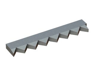 Controcoltello sinistro 461x87x28 Premium Line, passo denti 63.8, 7 intagli dentati, versione X per Vecoplan 
