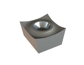 Corona di taglio con angolo di spoglia 50x50x28 Premium Line, foro svasato su un lato, versione X per Lindner Recyclingtech 