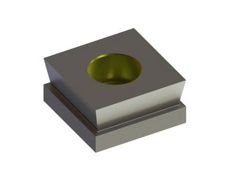 Corona di taglio piatta 40x40x20 StandardCut, versione 40, tagliente 12x80° per Zeno Zerkleinerungsmaschinen 