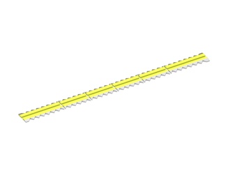 Counter knife 12-piece 3036x98x28 Eco Line teeth step 86.2, with chamfer for Vecoplan LLC (Retech) Vecoplan VVZ 300
