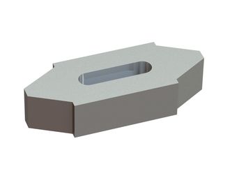 Counter knife 216x80x48, PremiumCut, 1 slotted hole 89x22, X version 