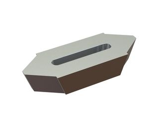 Counter knife 218x80x40 Premium Line oblong hole 114x17, cutting edge 70°, W9-version for Eldan Recycling 