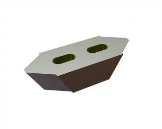 Counter knife 218x80x50 Eco Line W9-version for Eldan Recycling Eldan HPG