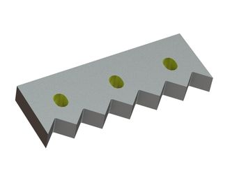 Counter knife 254x90x29, Eco Line, 3 slotted holes, X version 