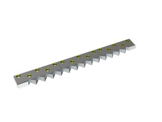 Counter knife 3-piece 1394x156x45/30 StandardCut, version 70, B1 version for Zeno Zerkleinerungsmaschinen 