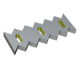 Counter knife 308x114x27, StandardCut, version 43, W9 version for Lindner Recyclingtech Lindner Antares