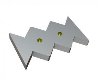 Counter knife 345x196x38, StandardCut, version 87, X version for Lindner Recyclingtech Lindner Jupiter