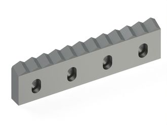 Counter knife 396x114x43, Premium Line, 4 slotted holes, X version 