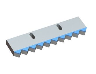 Counter knife, 400x100x30, CarbideCut, 2 slotted holes, carbide grade H4 