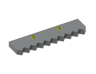 Counter knife 400x100x30, Eco Line, 2 slotted holes, X version 