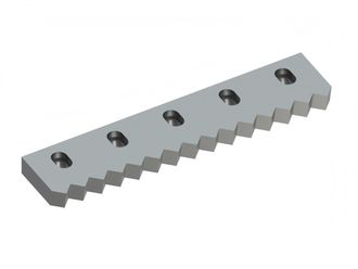 Counter knife 495x110x33, Premium Line, 5 slotted holes, cutting edge 80°, X version 