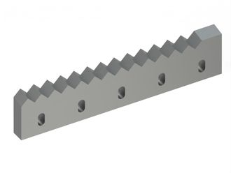 Counter knife 495x110x33, Premium Line, 5 slotted holes, X version 