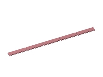 Counter knife 5-parts 1993x104x25 Premium Line version 40, X-version for Vecoplan Vecoplan VAZ 2000