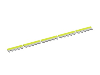 Counter knife 5-piece 1993x125x25 Eco Line version 80, X-version for Vecoplan LLC (Retech) Vecoplan VAZ 160/200