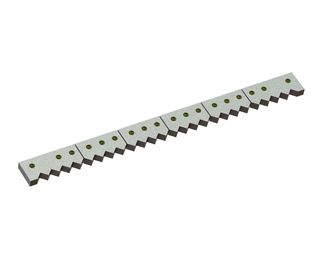 Counter knife 6-piece 1711x142x45, StandardCut, 18 holes with tapered countersink, 12xM16 thread for Weima Maschinenbau GmbH 