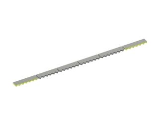 Counter knife 6-piece 2484x115x25 StandardCut, version 60, X version for Vecoplan LLC (Retech) 