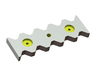 Counter knife center outer 476x155x38 StandardCut, version 80, W9 version for Vecoplan LLC (Retech) 