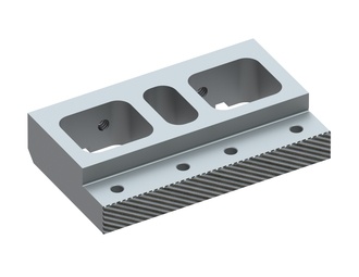 Counter-knife holder 345x203x72, armored, version 172, M20 thread for Lindner Recyclingtech Lindner Komet