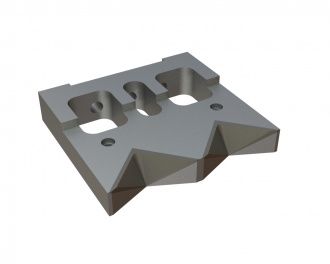 Counter-knife holder 345x319x67, armored, version 145 for Lindner Recyclingtech Lindner Jupiter