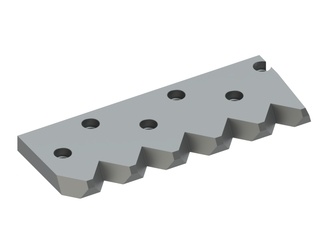 Counter knife letft 463x176x30 Premium Line version 80, X-version for Vecoplan LLC (Retech) 