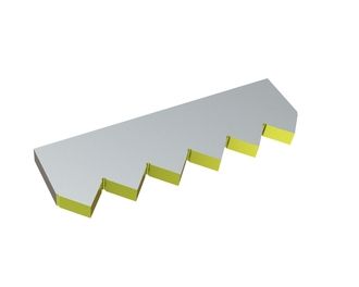 Counter knife middle 382x115x25 Eco Line for Vecoplan LLC (Retech) 