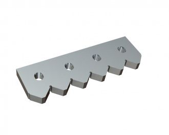 Counter knife middle 389x123x28 Premium Line for Vecoplan LLC (Retech) 