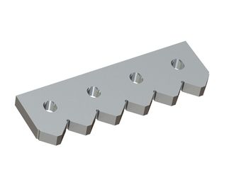 Counter knife middle 389x123x28 Premium Line for Vecoplan LLC (Retech) 