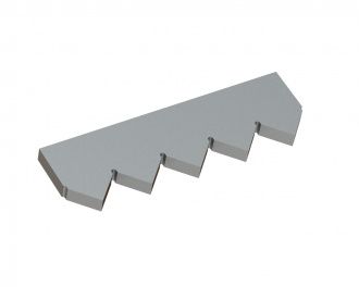 Counter knife middle 409x125x25 Premium Line for Vecoplan LLC (Retech) Vecoplan VAZ 2500