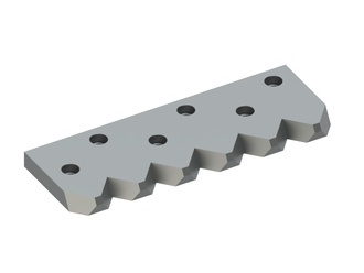 Counter knife middle 491x176x30 Premium Line version 80, X-version for Vecoplan LLC (Retech) 