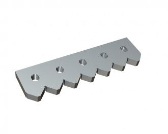 Counter knife middle left 427x123x28 Premium Line for Vecoplan LLC (Retech) 