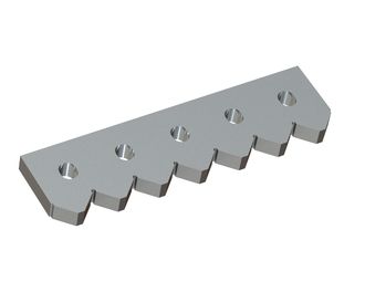 Counter knife middle left 454x123x28 Premium Line for Vecoplan LLC (Retech) 