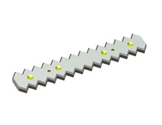 Counter knife outer 245x210x60 Eco Line X-version for UNTHA America Untha VR 120