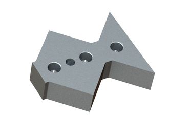 Counter knife outer 245x210x60 Premium Line version 130, W9-version for UNTHA America Untha XR 2000