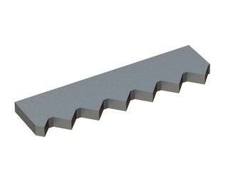 Counter knife outer 429x115x25 Premium Line teeth step 65, X-version for Vecoplan Vecoplan VAZ 2500