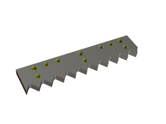 Counter knife outer 514x110x25 Eco Line version 37, W9-version for UNTHA America Untha MR 1500