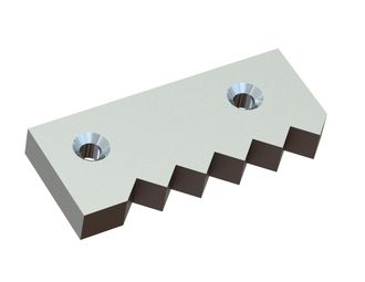 Counter knife outer Premium Line 2 counter-sunk holes, 5 teeth, W-version for Weima Maschinenbau GmbH 