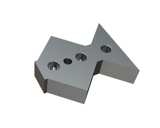 Counter knife outside 245x210x60 Premium Line for UNTHA America Untha XR 2000