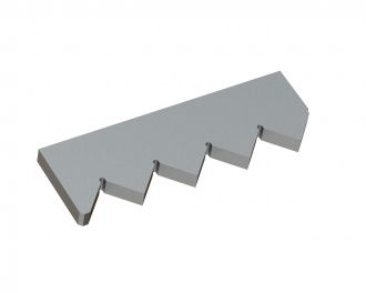 Counter knife outside 381x125x25 Premium Line for Vecoplan LLC (Retech) Vecoplan VAZ 2500