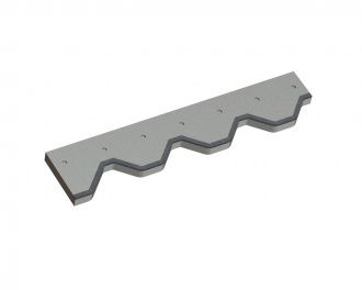 Counter knife right 603x134x25 Premium Line, version 140, armored for Vecoplan LLC (Retech) 