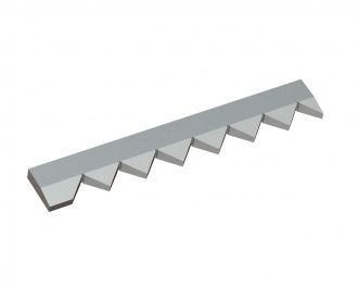 Counter knife right 655x98x28 PremiumCut, version 80, X version for Vecoplan Vecoplan VNZ 210