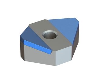 Couronne de coupe 60x60x30, Hybrid Line, tranchant 20°, M18, qualité carbure H4 pour Vecoplan 