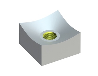 Couronne de coupe agressive 80x80x45, Eco Line, filetage M24, version X pour Vecoplan Vecoplan VNZ