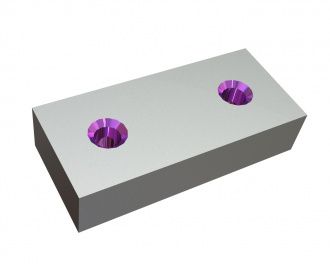 Couteau 172x77x38, Primus Line, 2x filetage M20, version X pour Lindner Recyclingtech Lindner Polaris 1800