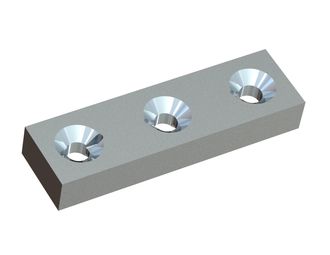 Couteau 195x56x28 PremiumCut, 3 perçages fraisés des deux côtés pour M16, version X pour Andritz ADuro 2400 S