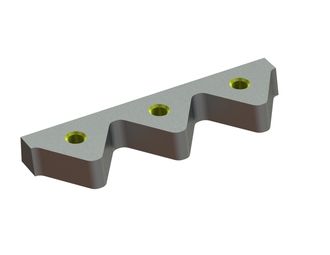 Couteau 3T 239x66x25 Eco Line 3xM16 filetage, W9-variante pour Eldan Recycling 